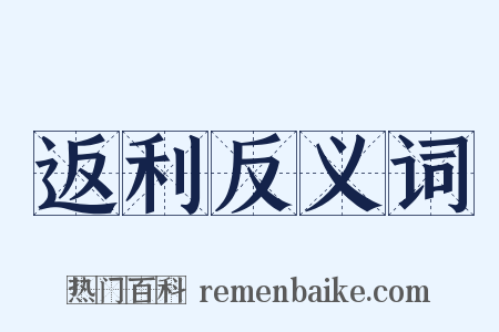 返利反义词是什么意思的图片